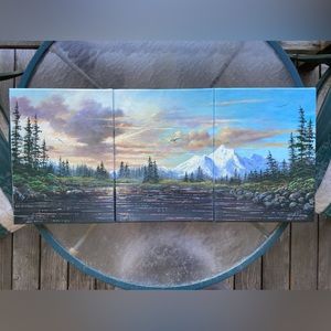 #4 Mountain landscape oil painting on canvas, September 2010